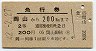 急行券★岡山から200km(昭和42年・2等)