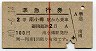 赤線1条・2等★準急行券(南小樽から乗車・昭和40年)