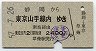 草薙駅発行★静岡→東京山手線内(昭和57年)4450