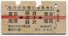 赤線1条★海の往復割引乗車券1(東京電環→鎌倉・昭和45年)