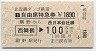 北近畿タンゴ鉄道★B自由席特急券(網野から西舞鶴→100km)