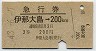 急行券・2等青★伊那大島→200km(昭和43年)