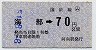 小型軟券・金額式★(ム)海部→70円(昭和51年)