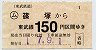 東武・小型軟券★(ム)篠塚→150円(平成7年)