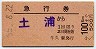 準常備・急行券★土浦→100km(昭和55年)