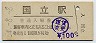 中央本線・国立駅(80円券・昭和54年)
