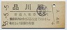 山手線・品川駅(80円券・昭和55年)