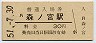 大阪環状線・森ノ宮駅(30円券・昭和51年)