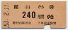 国鉄バス・金額式★館山→240円(昭和53年)
