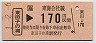 金額式★東田子の浦→170円(平成元年)