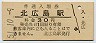 千歳線・北広島駅(30円券・昭和51年)