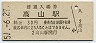 高山本線・高山駅(30円券・昭和51年)