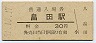 和歌山線・畠田駅(30円券・昭和51年)