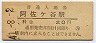 中央本線・阿佐ヶ谷駅(20円券・昭和41年)