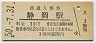 東海道本線・静岡駅(30円券・昭和50年)