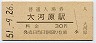 関西本線・大河原駅(30円券・昭和51年)