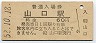 山口線・山口駅(60円券・昭和52年)
