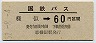 国鉄バス・青地紋・金額式★様似→60円(昭和51年)