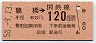 東京印刷・金額式★猿橋→120円(昭和58年)