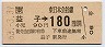 益子→180円(昭和63年)