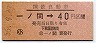 国鉄バス・赤地紋★一ノ関→40円(昭和56年)