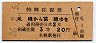 3等赤★特殊往復券(札幌→苗穂・昭和36年・20円)