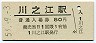 予讃本線・川之江駅(80円券・昭和53年)