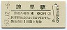 長崎本線・諫早駅(80円券・昭和53年)