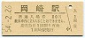 東海道本線・岡崎駅(80円券・昭和54年)