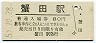 津軽線・蟹田駅(80円券・昭和53年)