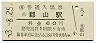 東北本線・郡山駅(60円券・昭和53年)