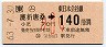 JR券[東]・金額式★(ム)鹿折唐桑→140円(小児)
