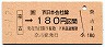 JR券[西]・金額式★奈古→180円(平成5年)
