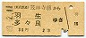 東武・橙地紋★茂林寺前→羽生・多々良(昭和43年・2等)