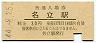 北陸本線・名立駅(30円券・昭和44年)