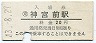 名古屋鉄道・神宮前駅(20円券・昭和43年)