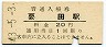 磐越東線・要田駅(20円券・昭和43年)