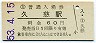 八戸線・久慈駅(60円券・昭和53年)
