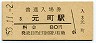 東海道本線・元町駅(80円券・昭和53年)