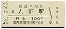 東海道本線・大阪駅(100円券・昭和56年)