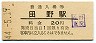 日豊本線・田野駅(20円券・昭和44年)