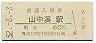 阪和線・山中渓駅(60円券・昭和52年)