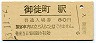 東北本線・御徒町駅(80円券・昭和53年)