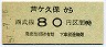 西武鉄道・金額式★芦ヶ久保→80円(昭和57年)