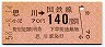 東京印刷・金額式★思川→140円(昭和58年)