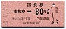 門司印刷・金額式★南熊本→80円(昭和53年)
