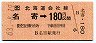 JR券[北]・金額式★名寄→180円(昭和63年)