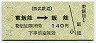 西武鉄道★東飯能→飯能(平成14年・140円)