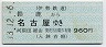 伊勢鉄道→JR連絡★鈴鹿→名古屋(平成13年・960円)