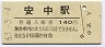 信越本線・安中駅(140円券・昭和63年)